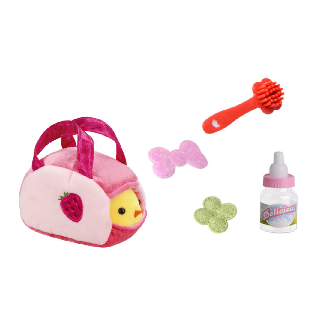 Animal à sonorité inductive avec jouet nid portable pour les enfants de 2 à 4 ans