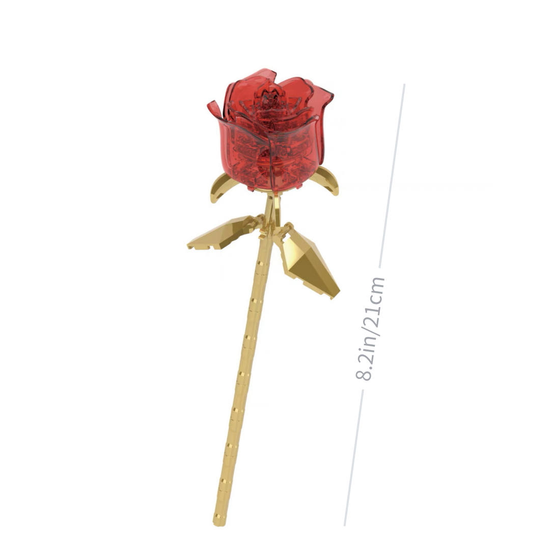 Blocs de construction de fleurs roses de 8 pouces