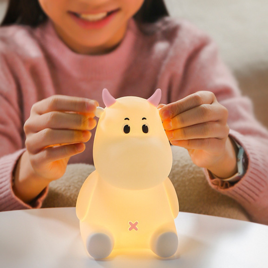 Cow Night Light - Silicone, Tap Control, Rechargeable