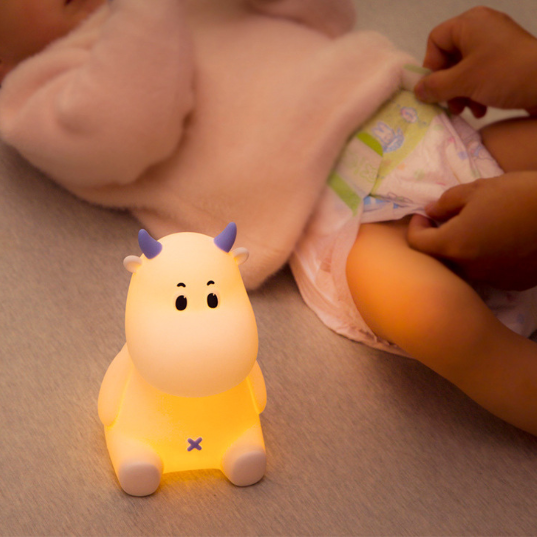 Cow Night Light - Silicone, Tap Control, Rechargeable