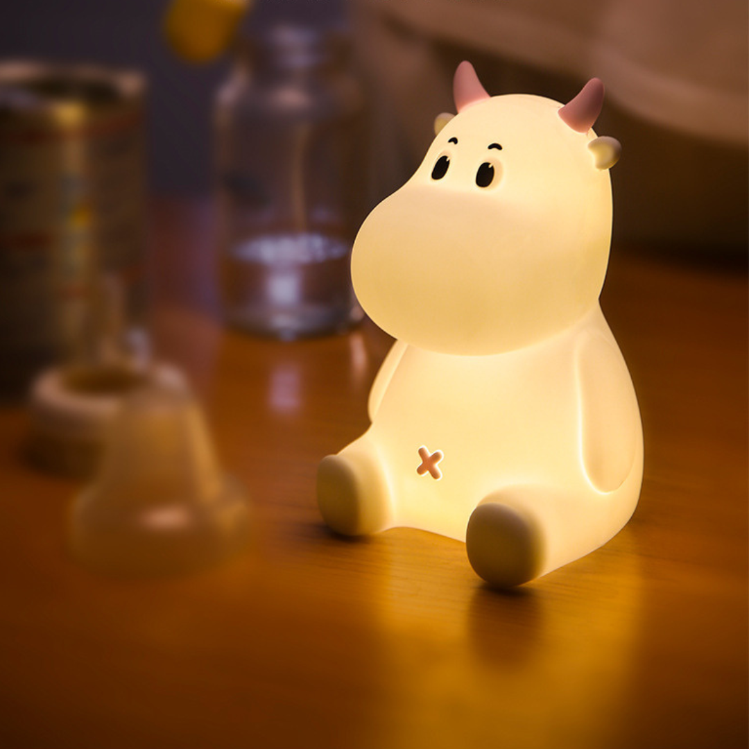 Cow Night Light - Silicone, Tap Control, Rechargeable