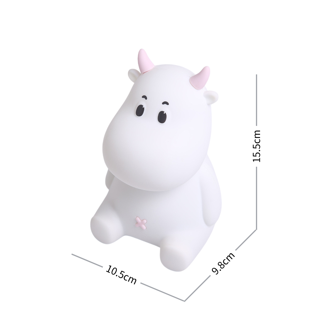 Cow Night Light - Silicone, Tap Control, Rechargeable