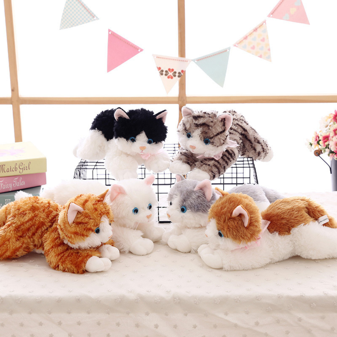 Animal en peluche chat 40 cm / 15,7 pouces - 6 types