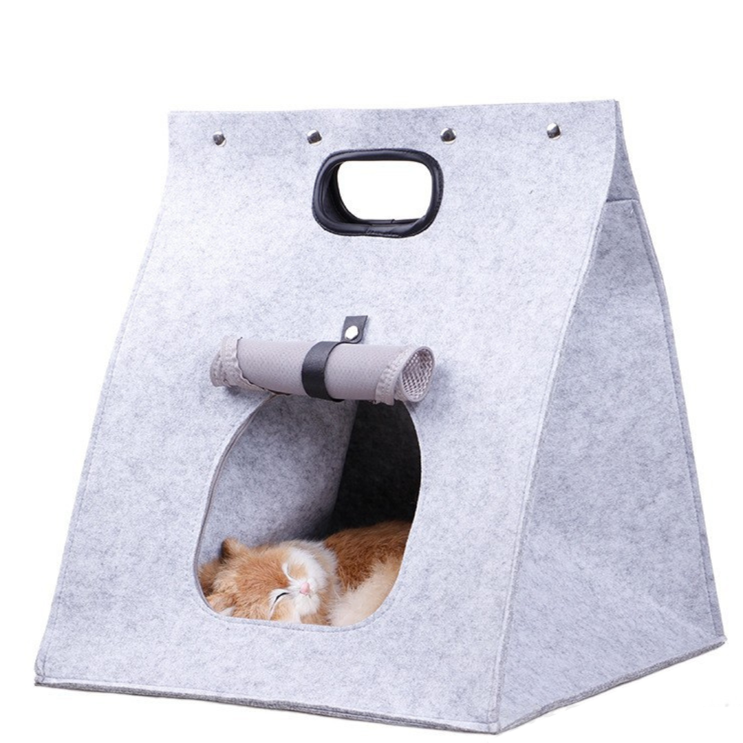 2 in 1 Portable Cat Carrier Felt Bag Briefcase