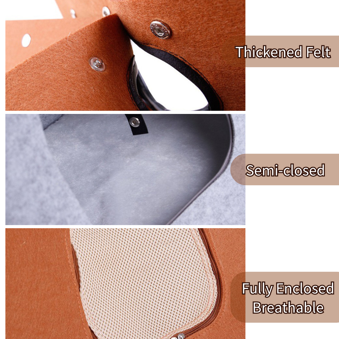 2 in 1 Portable Cat Carrier Felt Bag Briefcase