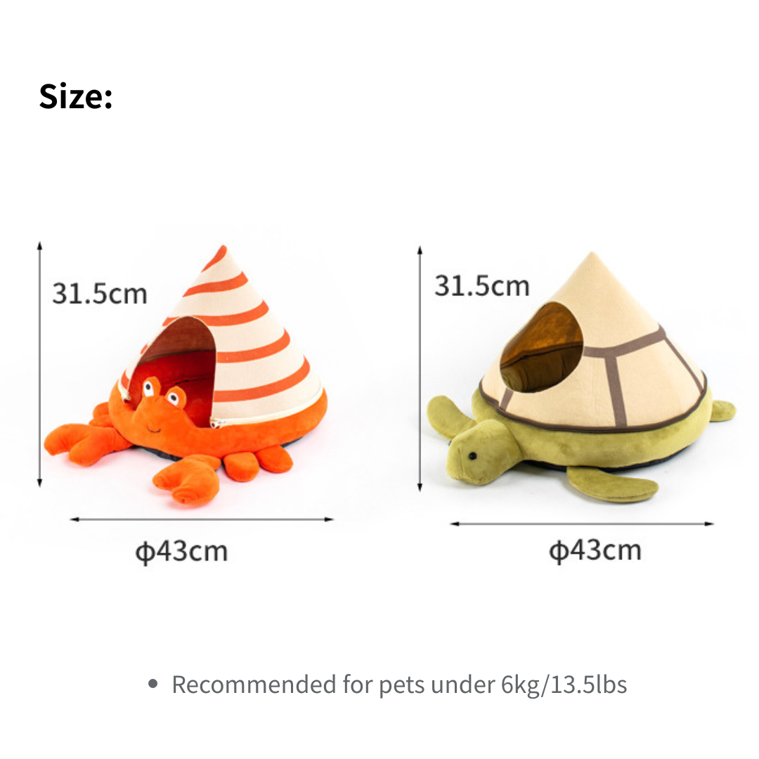 Beach Vibe Cat Bed - Crab, Turtle