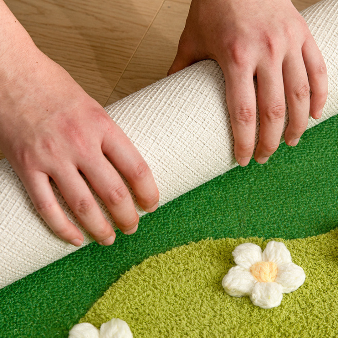 Green and Floral Scratching Mat