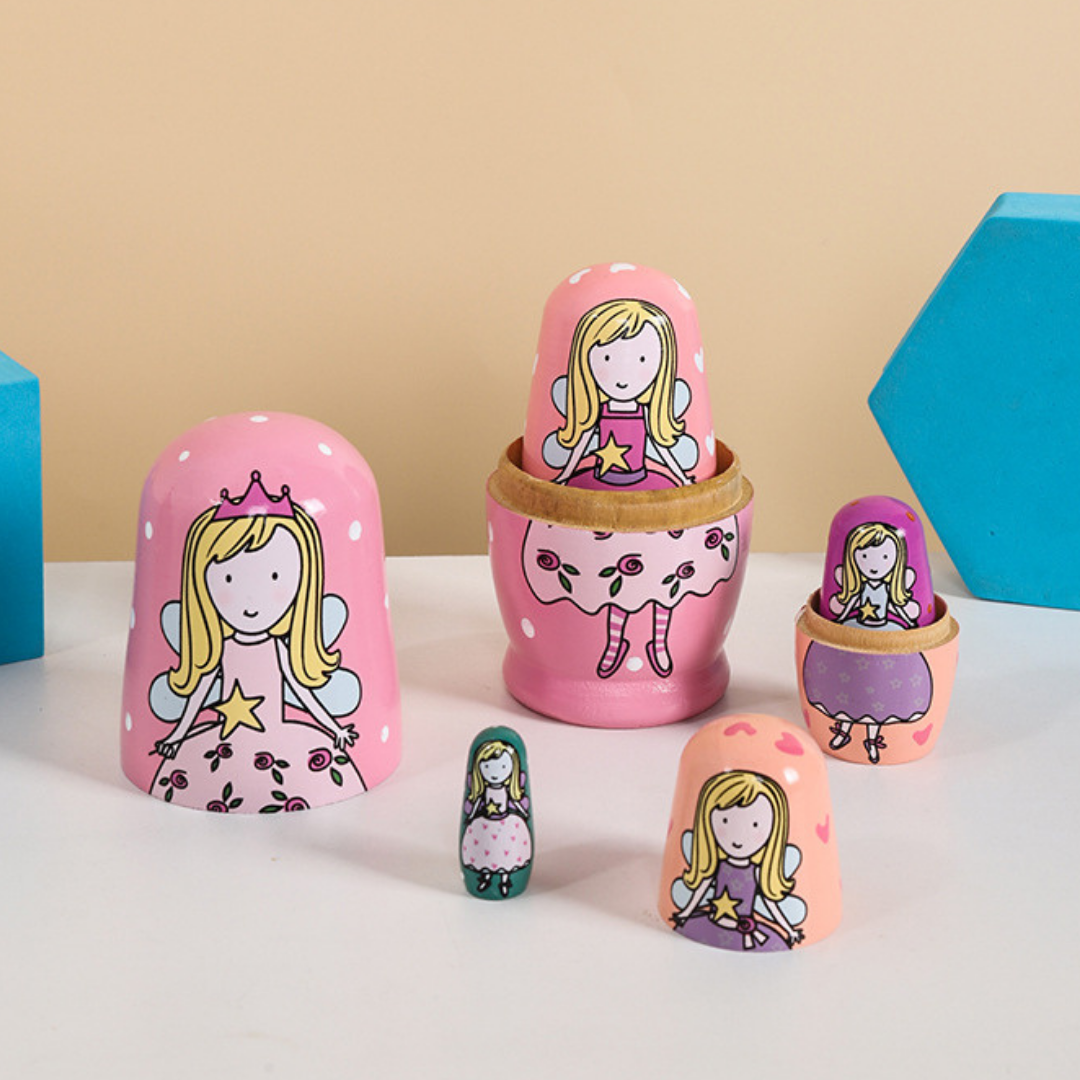 Poupées gigognes russes ange Matriochka en bois 5 pièces
