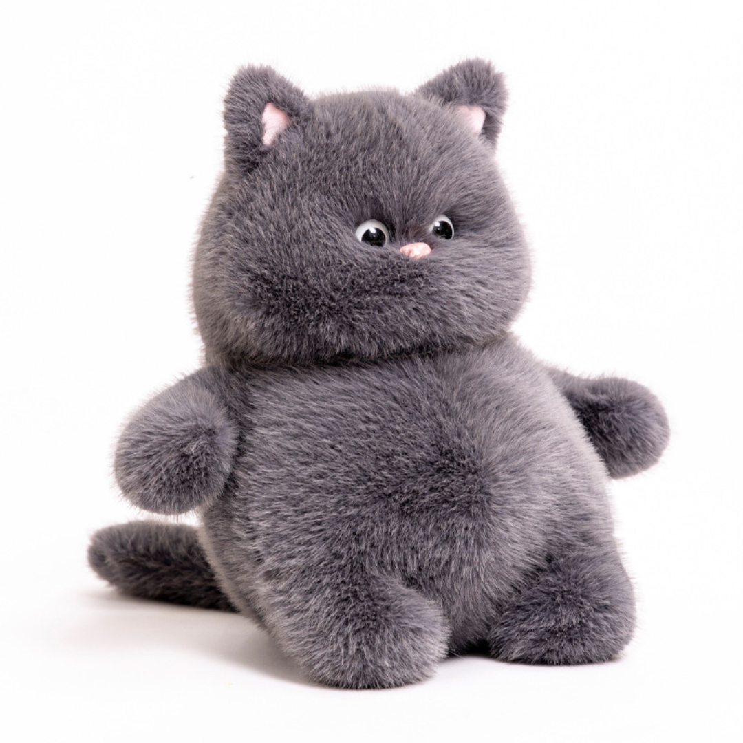 Peluche gros chat moelleux assis 13,7 pouces