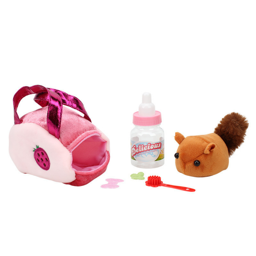 Animal à sonorité inductive avec jouet nid portable pour les enfants de 2 à 4 ans