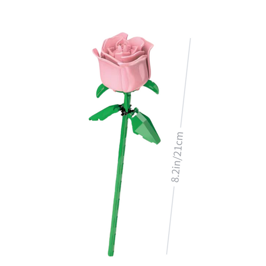Blocs de construction de fleurs roses de 8 pouces