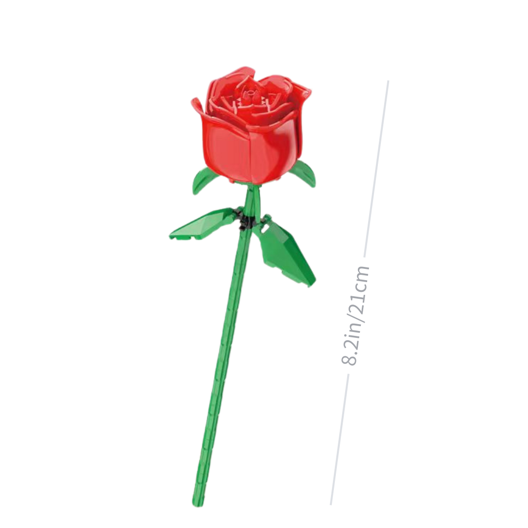 Blocs de construction de fleurs roses de 8 pouces