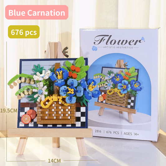 3D Flower Building Blocks with Easel