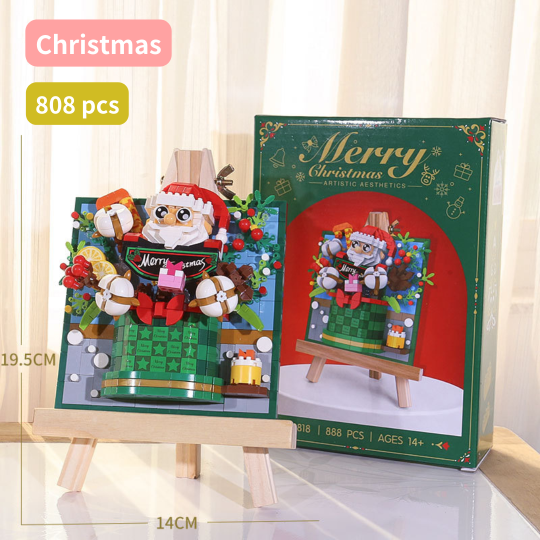 3D Flower Building Blocks with Easel