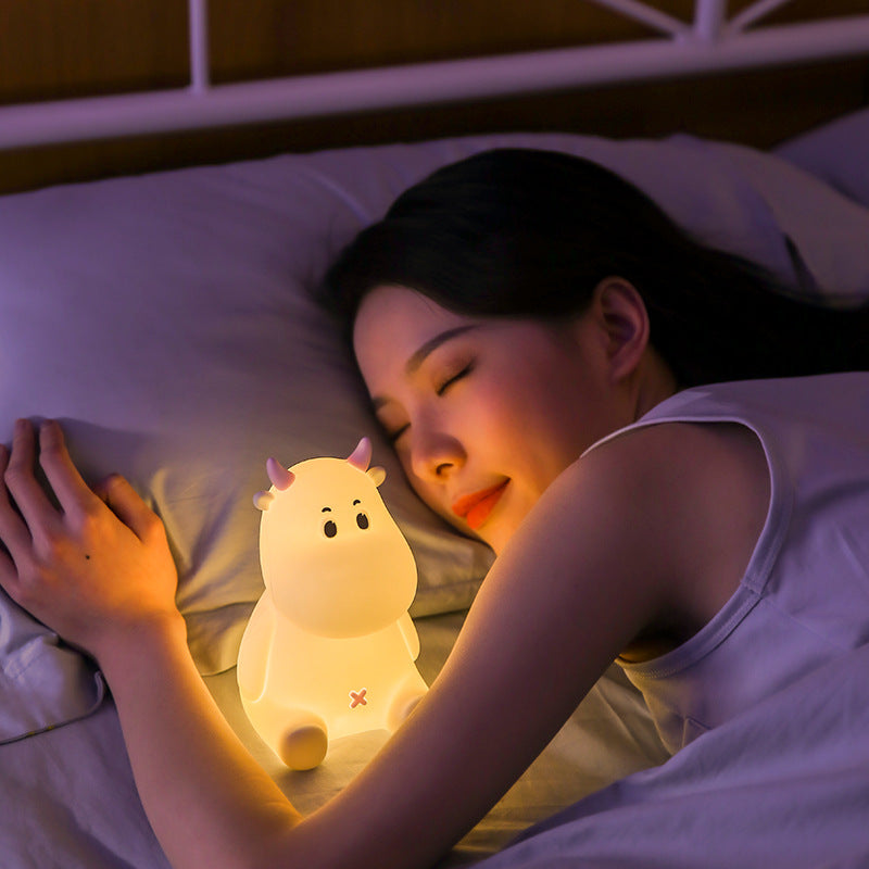 Cow Night Light - Silicone, Tap Control, Rechargeable