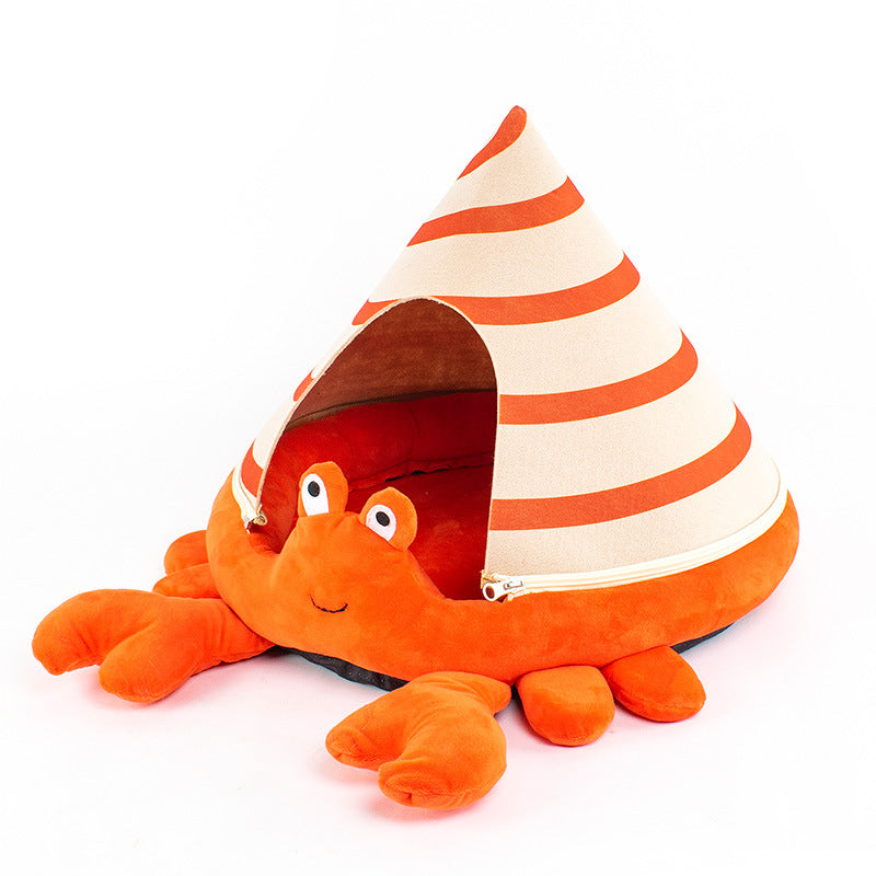Beach Vibe Cat Bed - Crab, Turtle