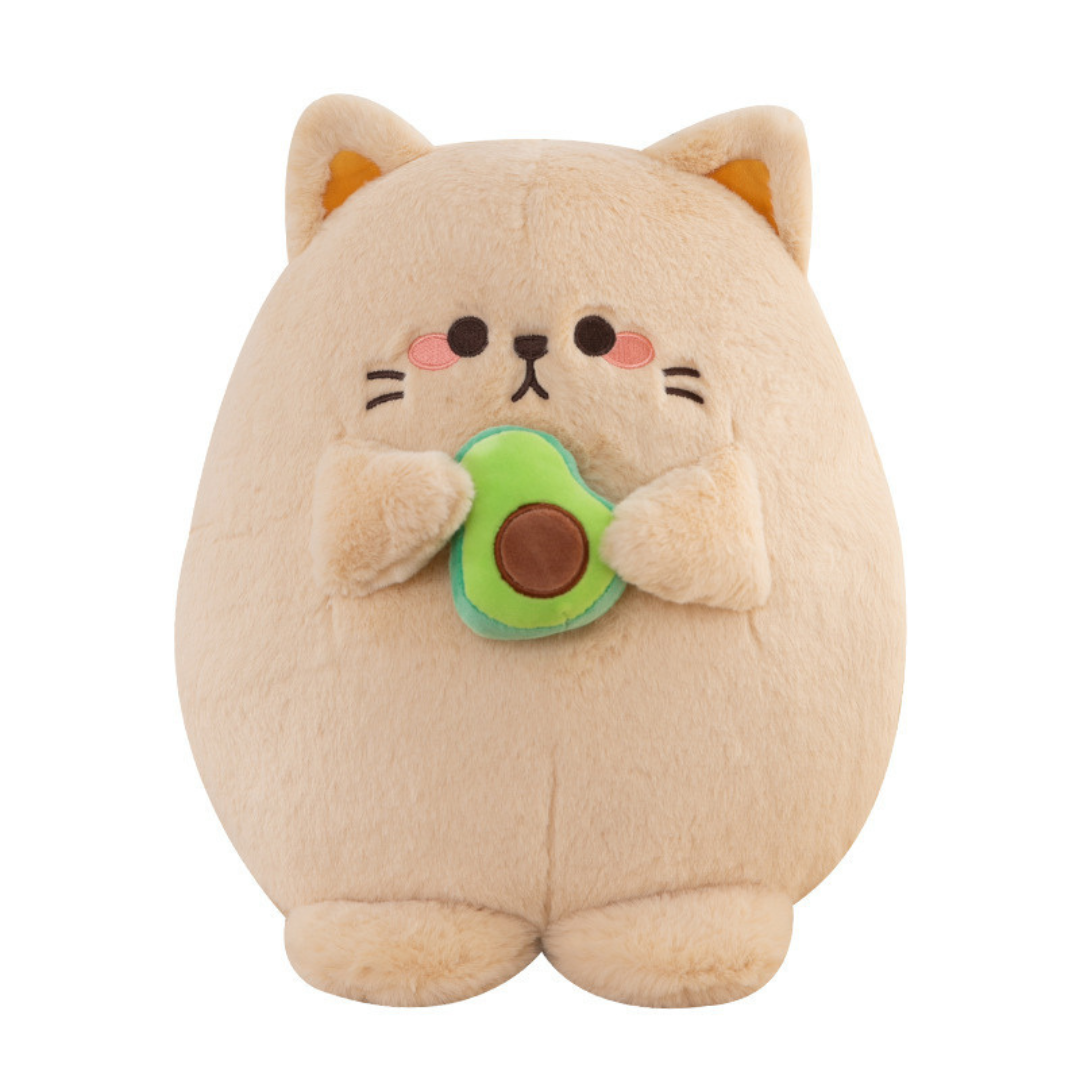 Peluche chat en peluche avec avocat