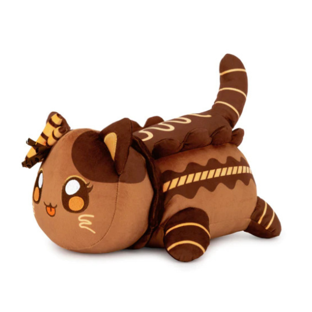 Oreiller en peluche chat potelé 20 cm/7,8 pouces