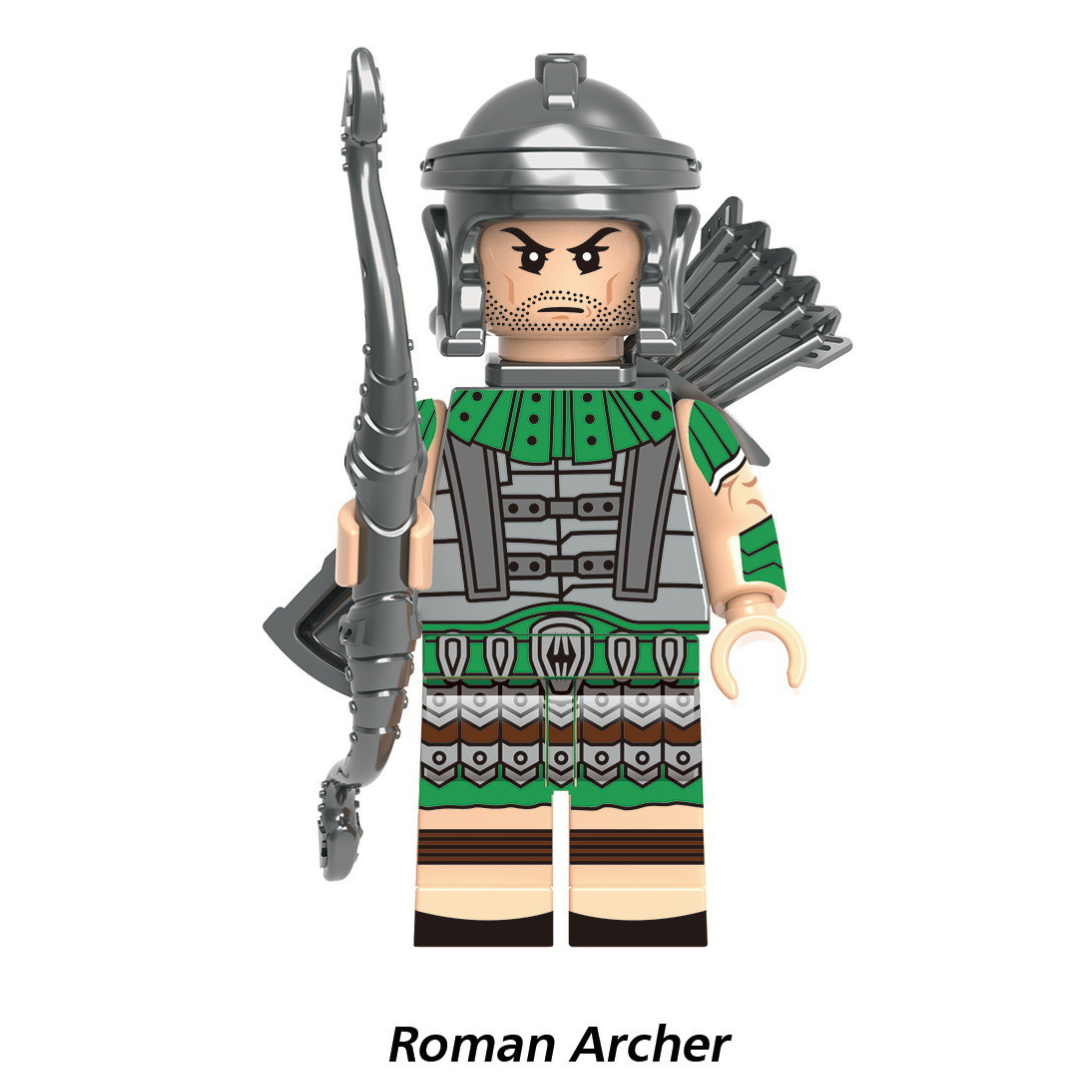 Figurines de blocs de construction de la série Roman Spartan 1,7"