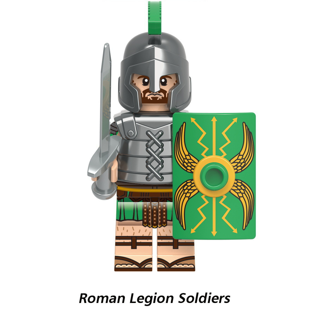 Figurines de blocs de construction de la série Roman Spartan 1,7"