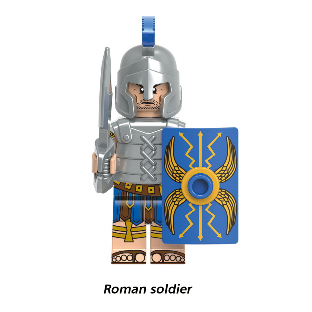 Figurines de blocs de construction de la série Roman Spartan 1,7"